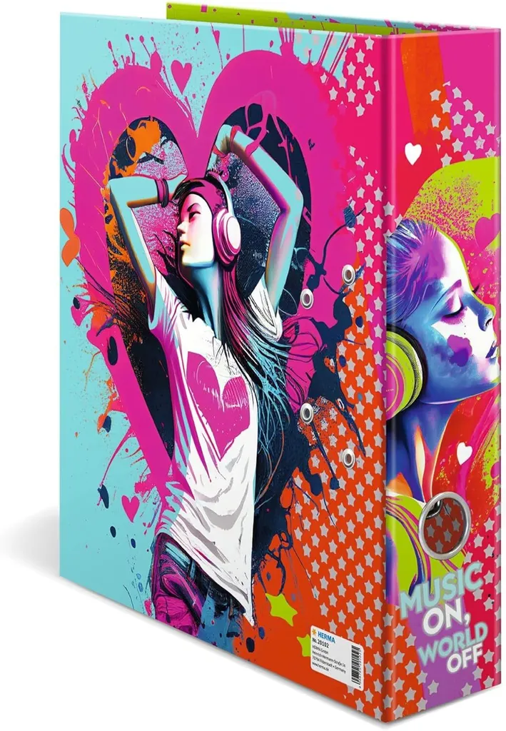 Offerta HERMA 20102 Music Girl A4 70mm - Raccoglitore Extra Forte