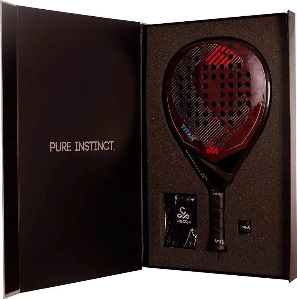 Vibor-a Titan Raquette de Padel Anti-Vibrations Marron pour Jeu Sans Douleur