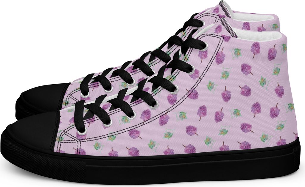 Mr. & Mrs. Panda Damen Sneaker Black Edition Wein Trauben Größe 38 - Violett - Geschenk, Schwarz, Muster, Sneakers, Weinreben, Weintrauben, Schwa...