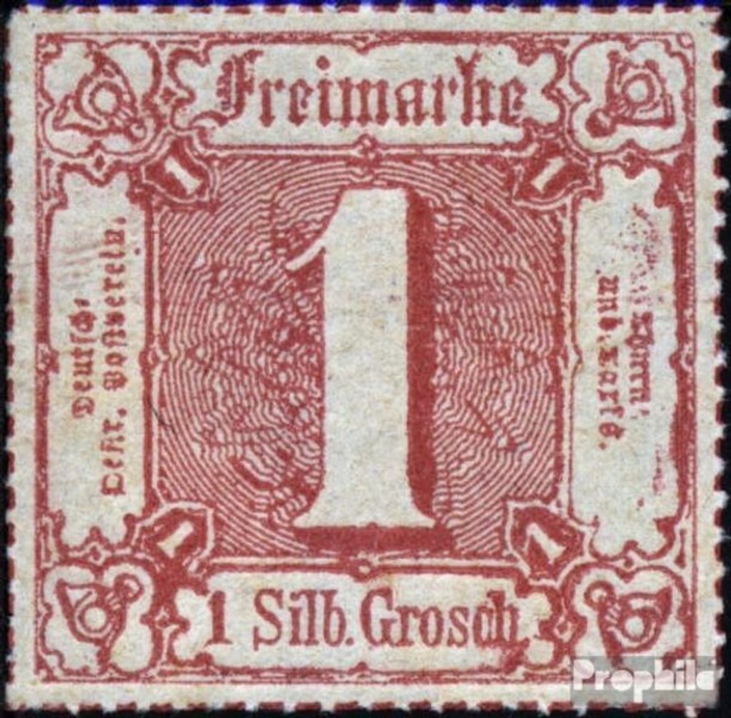 Briefmarken Thurn und Taxis 1867 Mi 48 postfrisch Ziffer