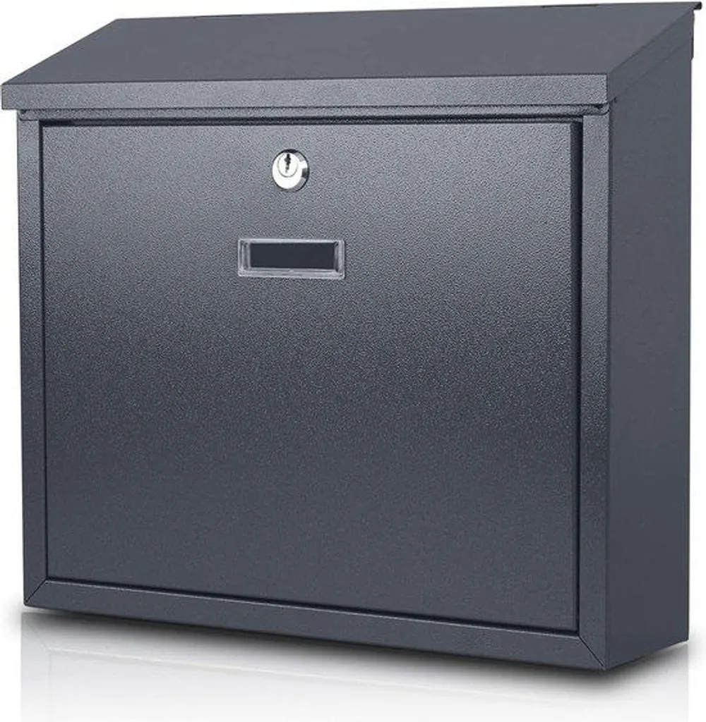 Boîte aux Lettres pour Maison et Bureau, Format A4, Métal Gris à Fixer