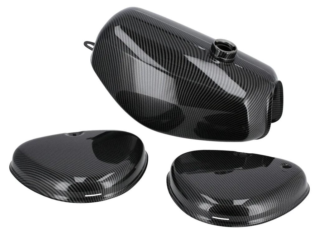 Réservoir Simson S51 Aspect Carbone avec Caches Latéraux Haute Qualité