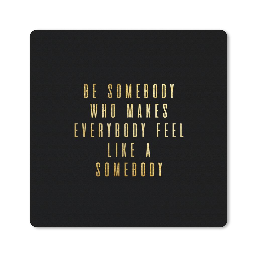 MuchoWow Mauspad Mousepad Zitate - Sprichwörter - Gold - Briefe 30x30 cm - Mousepads - Maus Mat - Pad - Mausunterlage - Gaming