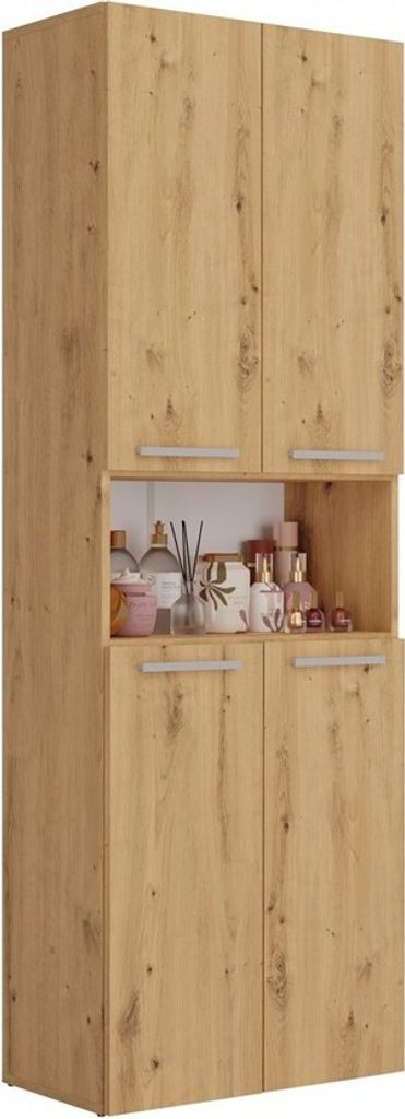 Badschrank mit Wäschekorb ATSO 3 – Artisan-Eiche Produktbild 2
