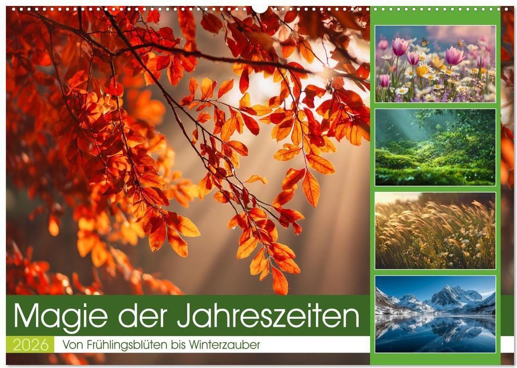 Magie der Jahreszeiten (Wandkalender 2026 DIN A2 quer), CALVENDO Monatskalender