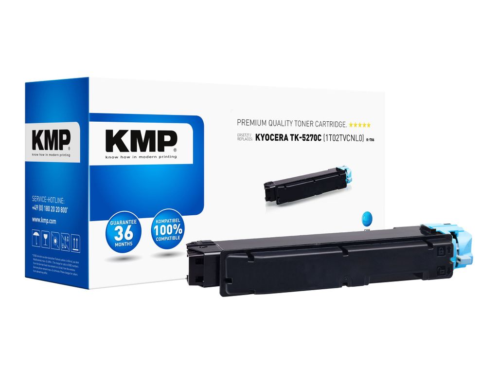 KMP Toner Kyocera TK-5270C/TK5270C cyan 6000 S. K-T86 remanufactured