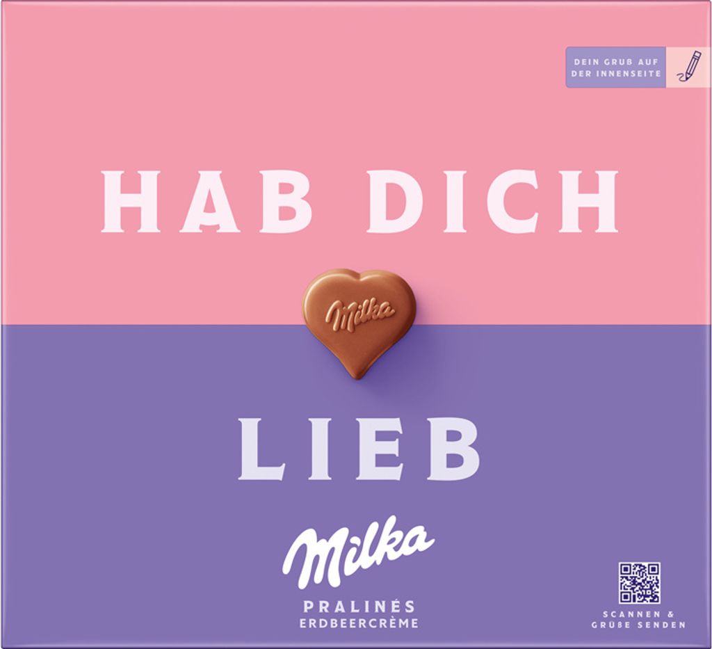 Milka Pralinen Erdbeer-Creme 110g Produktbild 
