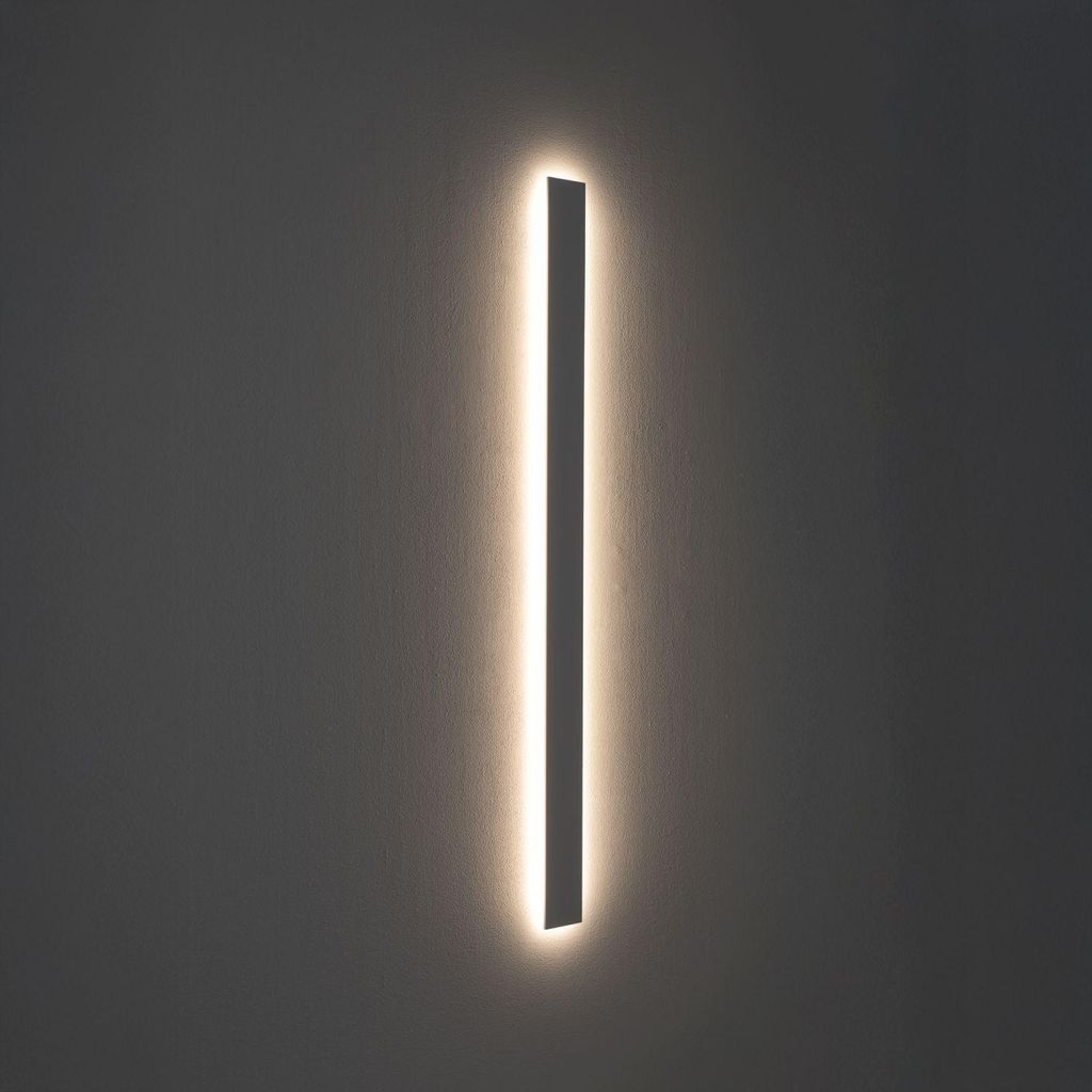 LED Wandlampe Metall 118 cm hoch Weiß länglich 3000 K Produktbild 