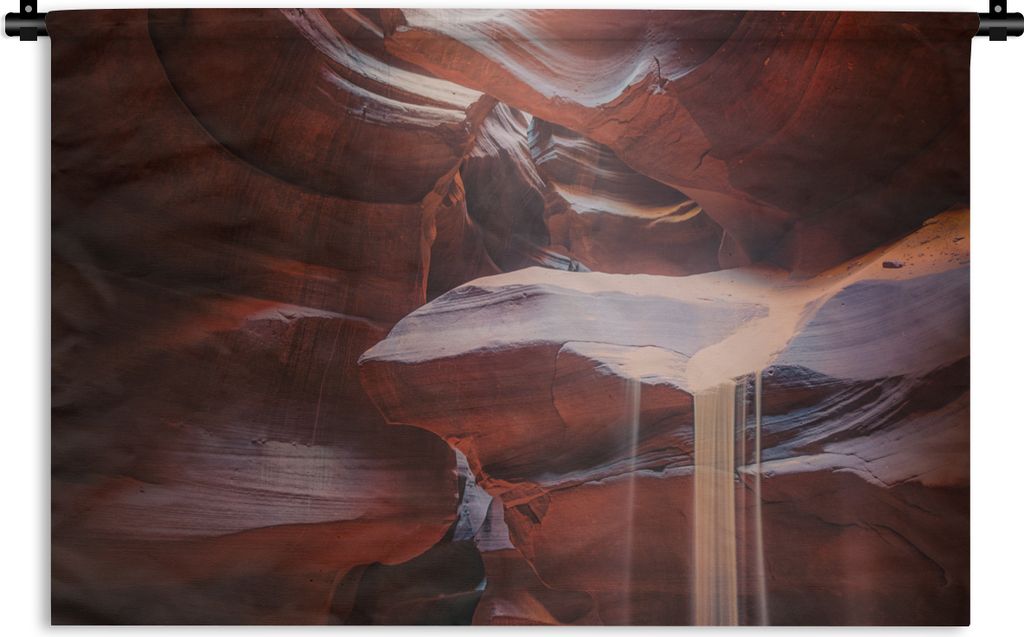 MuchoWow Wandteppich Wandbehang Landschaft - Höhle - Sand - Natur 90x60 cm Tapisserie Dekoration Wandtuch - Wandskulpturen - Bildteppich