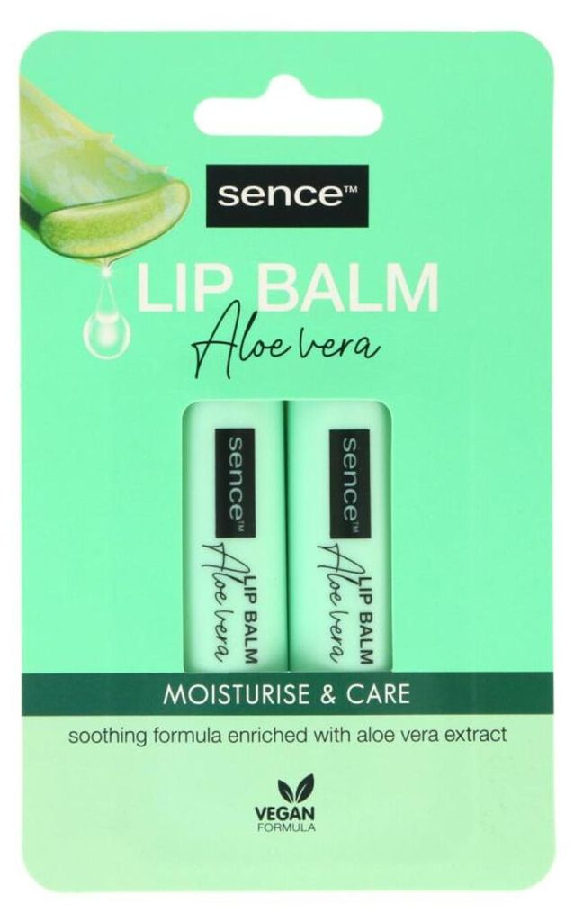 Sence Bálsamo labial de Aloe Vera, 2 unidades Imagen del producto 