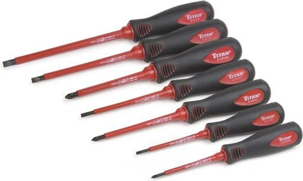 Tournevis électriques isolés avec manches ergonomiques - Set 7 outils