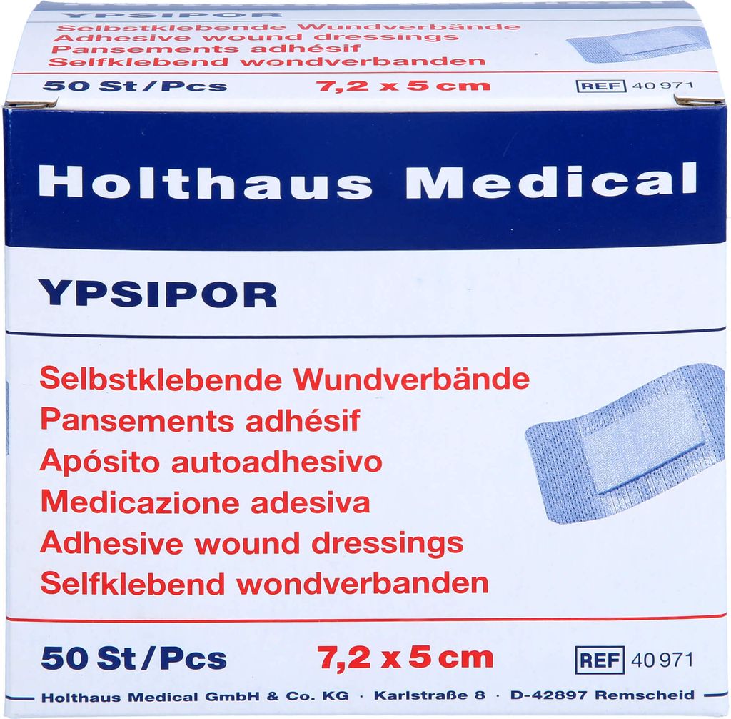 WUNDVERBAND steril YPSIPOR 7,2x5cm, 50 St VER Produktbild 