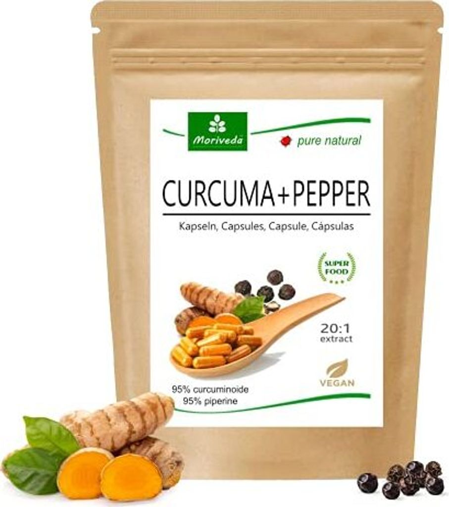 MoriVeda® Curcuma + Pepper Extract Capsules | 10 000 mg Obrázek produktu 