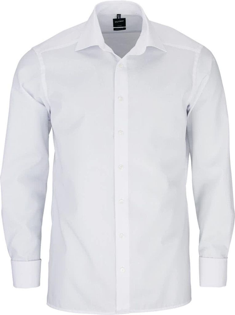 Olymp Hemd Doppelmanschette Modern Fit Kreideweiß