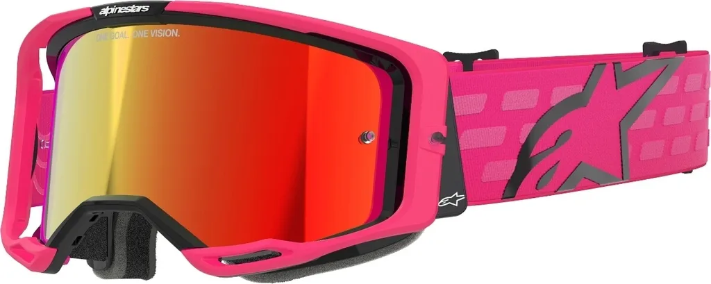 Masque Alpinestars Vision 8 Rose Miroir avec Écran Haute Définition