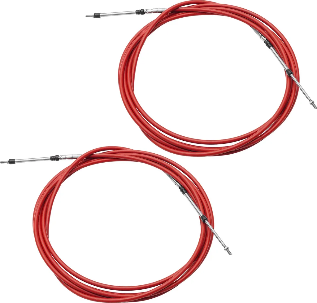 Éliminez la Rigidité des Gaz : Kit 2 Câbles de Commande 18ft 5,5m Rouges Souples