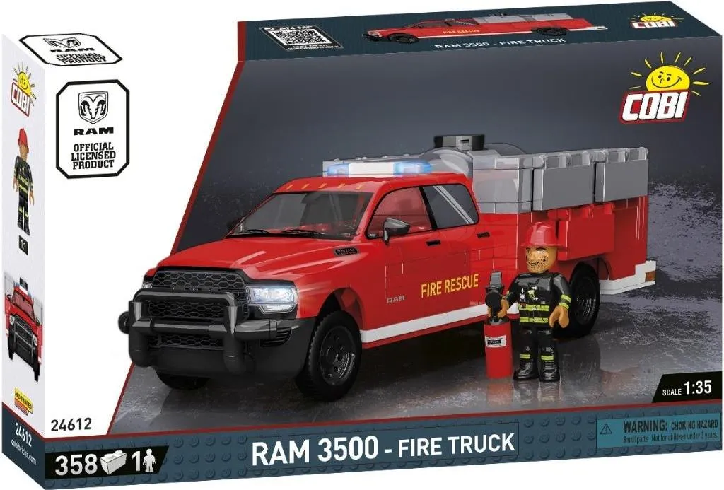 Camion de Pompiers Dodge RAM 3500 COBI Jeu de Construction 358 Briques 24612