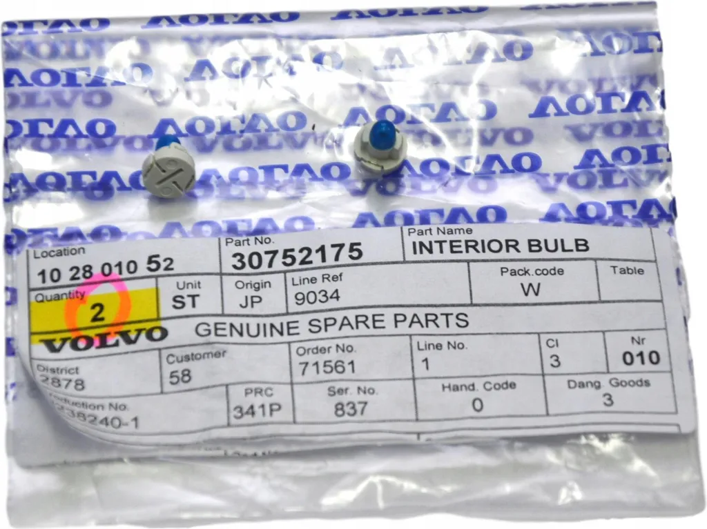 Volvo XC90 Lampadina ICM Radio 30752175 - Kit Illuminazione Interna