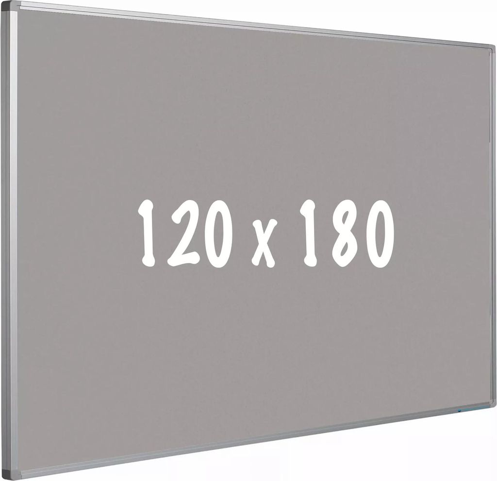 Pinnwand Kork PRO Stella - Aluminiumrahmen - Einfache Montage - Reißzwecken - Grau - Pinnwände - 120x180cm