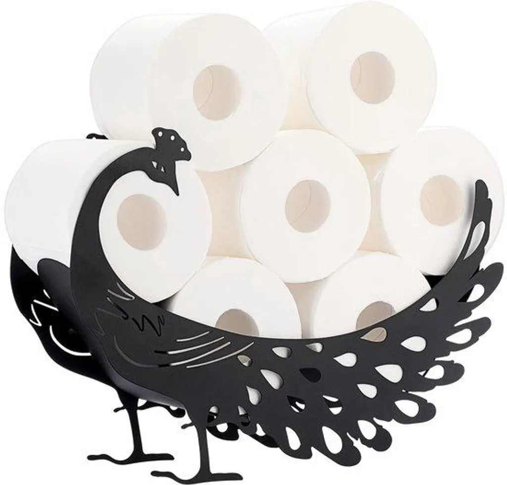 Porte-papier toilette noir vertical : fini le perçage des murs !