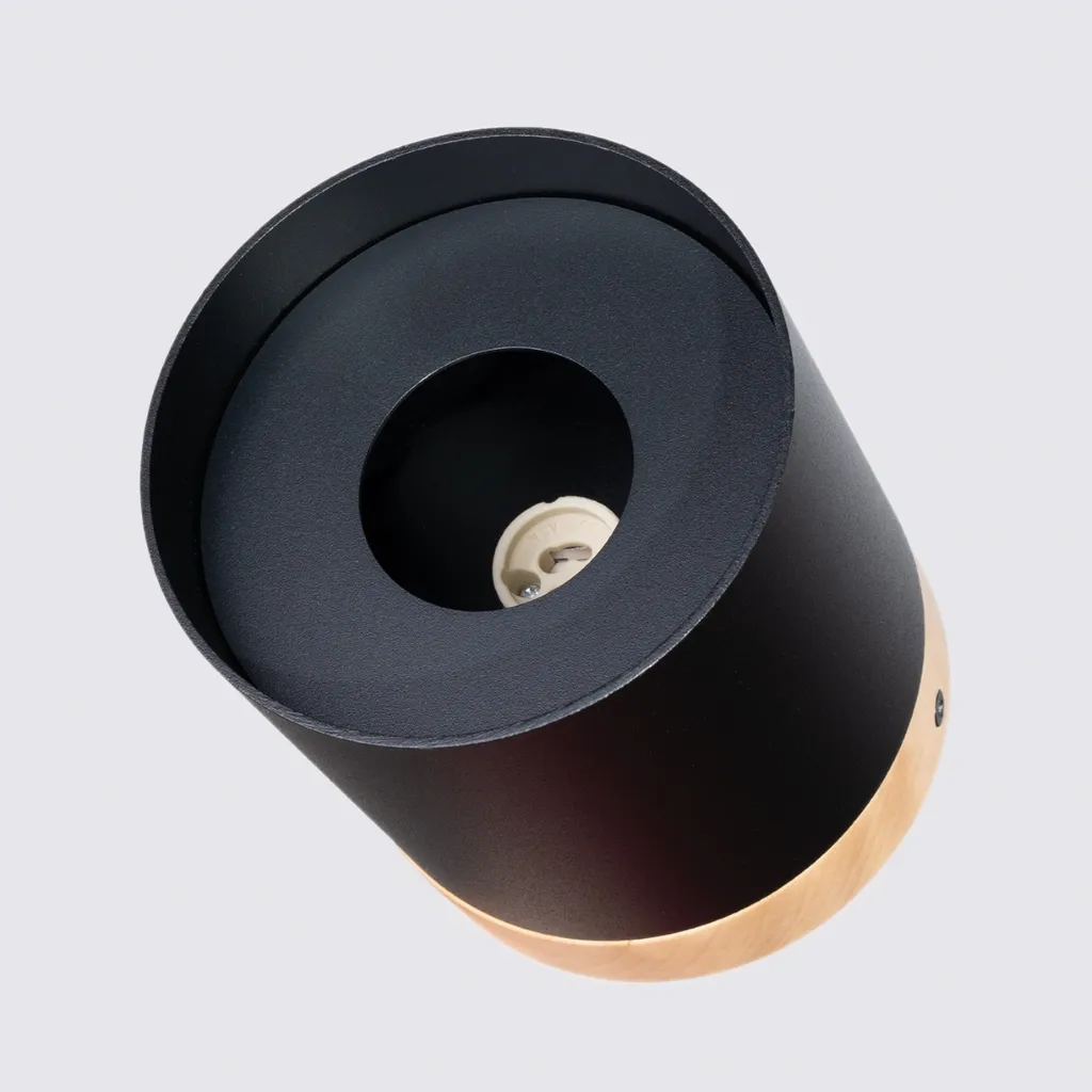 Plafonnier RIF Noir : Éclairage Compact pour Petits Espaces 1xGU10