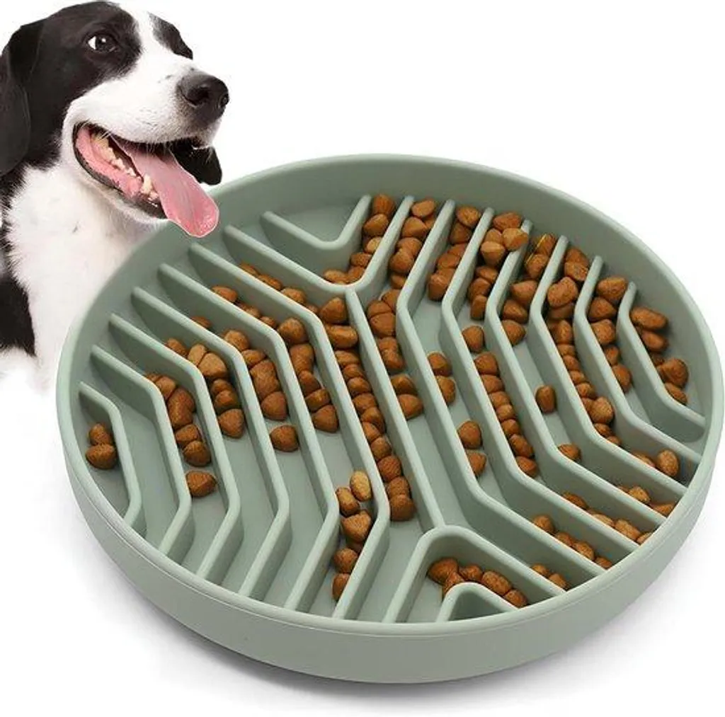 Gamelle anti-glouton pour chiens au design ergonomique et sain - Noir