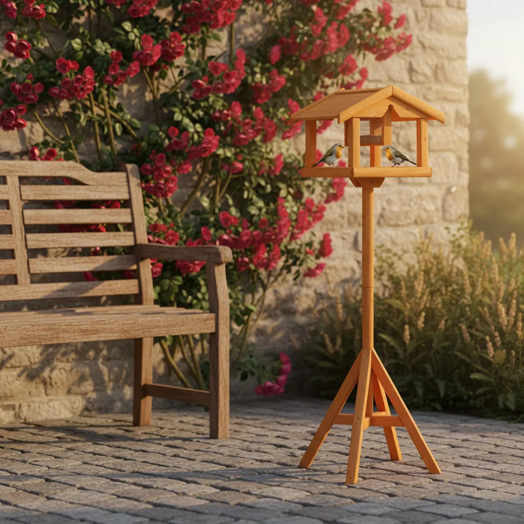 Mangeoire pour oiseaux avec support stable : évitez les chutes et chats - 2