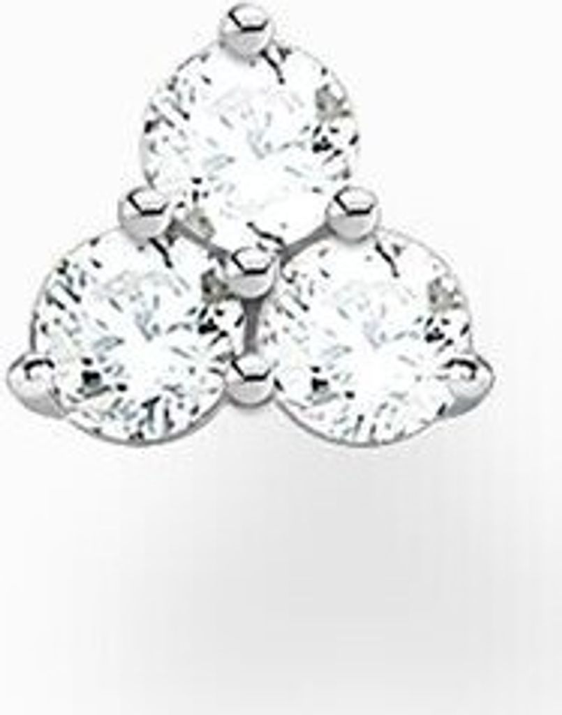 THOMAS SABO Einzel Ohrstecker "Weisse Steine" Silber H2138-0