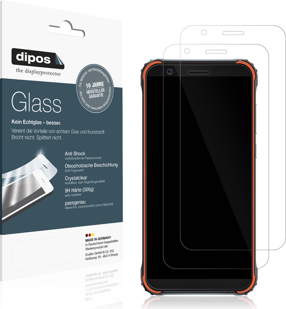 1x Schutzfolie für Blackview BV4900 Pro - Anti-Shock 9H Folie dipos Glass Kunststoffglas