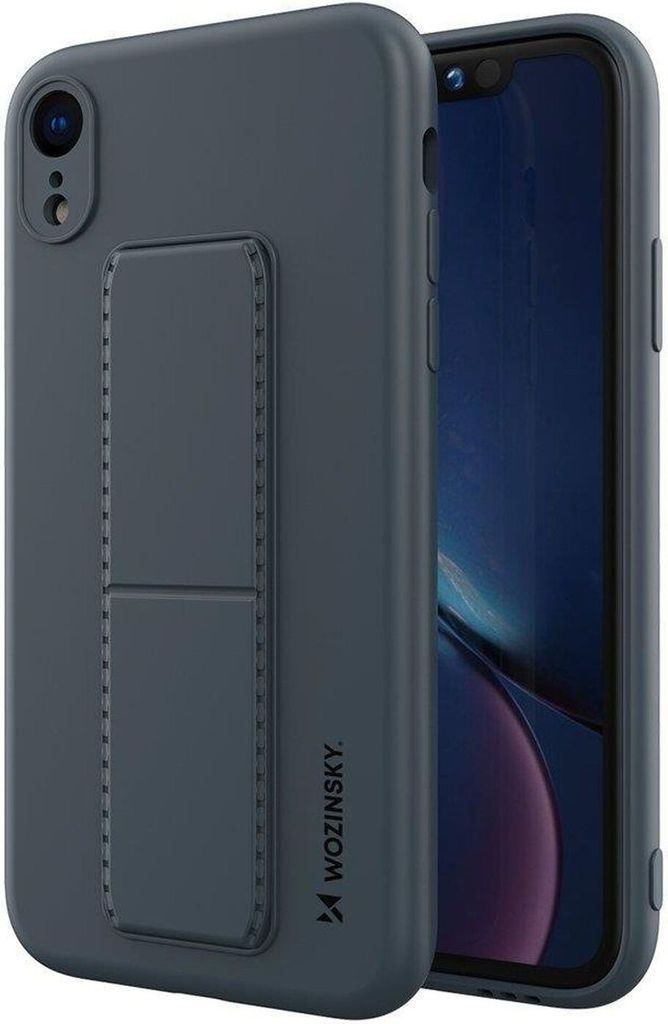 Kickstand Bumper aufstellbar Silikon Hard Case mit integriertem Magneten kompatibel mit Samsung Galaxy A04s Navy Blau