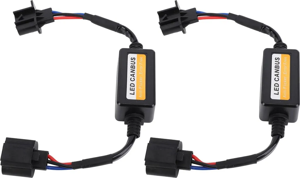 2PCS Car LED Headlight Canbus Decoder Anti Flicker Warning Error Harness Resistor Kit per i modelli di fari H13