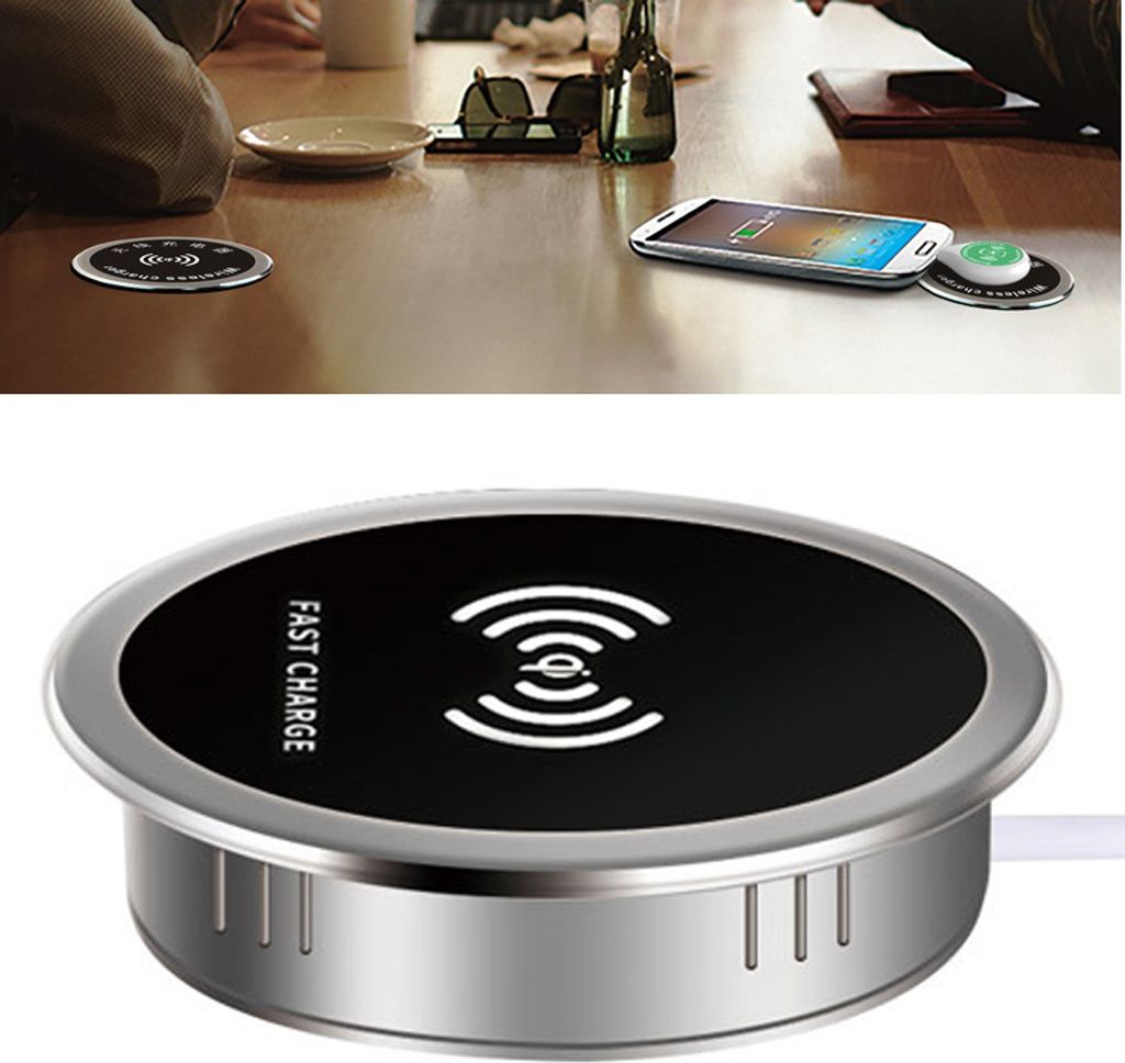 Gebaut in Desktop-Gerät Fast Wireless Ladegerät 15W Quick 3.0 Embedded Type C