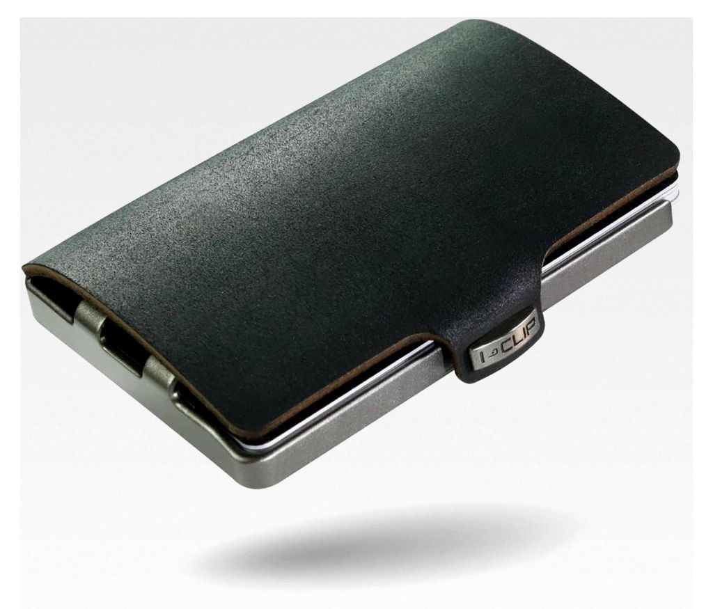 Herren Geldbörse – Slim Wallet mit Geldklammer – Mini-Portemonnaie für bis zu 12 Karten – Ultraleicht mit nur 22g – Schwarzes Soft Touch ...