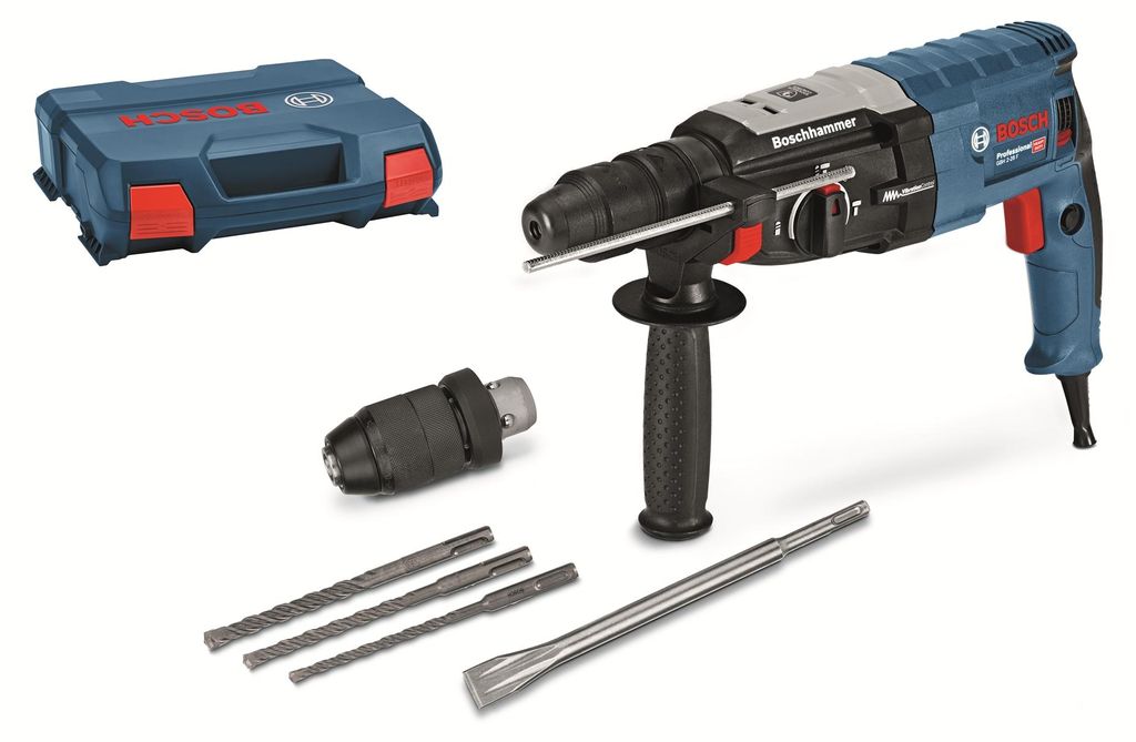 Bosch Bohrhammer GBH 2-28 F Professional L-Case, 4tlg. Zubehörset, Wechselfutter