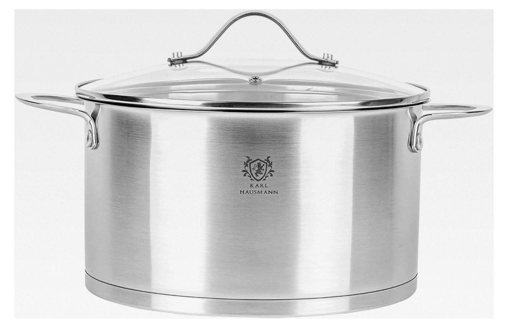 Edelstahl Kochtopf - 3,6 L - Ø 20 cm - Induktionsgeeignet für alle Herdarten - Topf mit Deckel - Suppentopf - Spaghettitopf