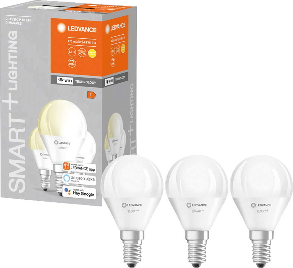 LEDVANCE LED-Lampe SMART+ WiFi Candle, B40, E14, EEK: F, Produktbild 