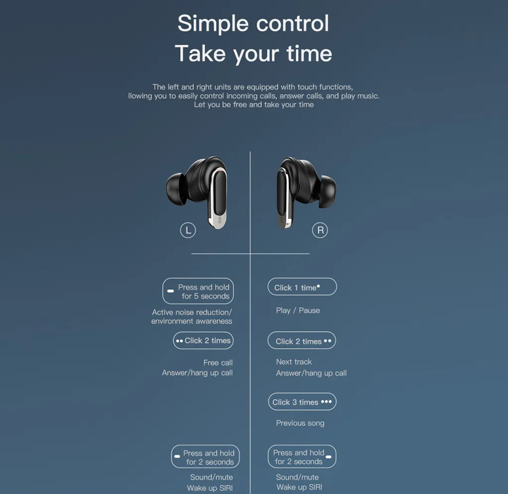 Guida alle Cuffie Bluetooth V8: ANC, Touch Screen LCD e Autonomia - 14