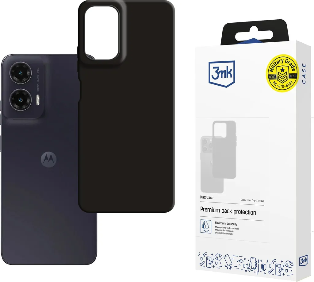 Motorola Moto G35 5G Cover 3MK Matt Case Black - Offerta Protezione