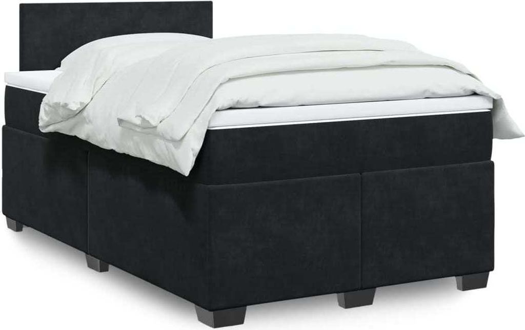 Maison Exclusive - Boxspringbett mit Matratze Schwarz 120x200 cm Samt