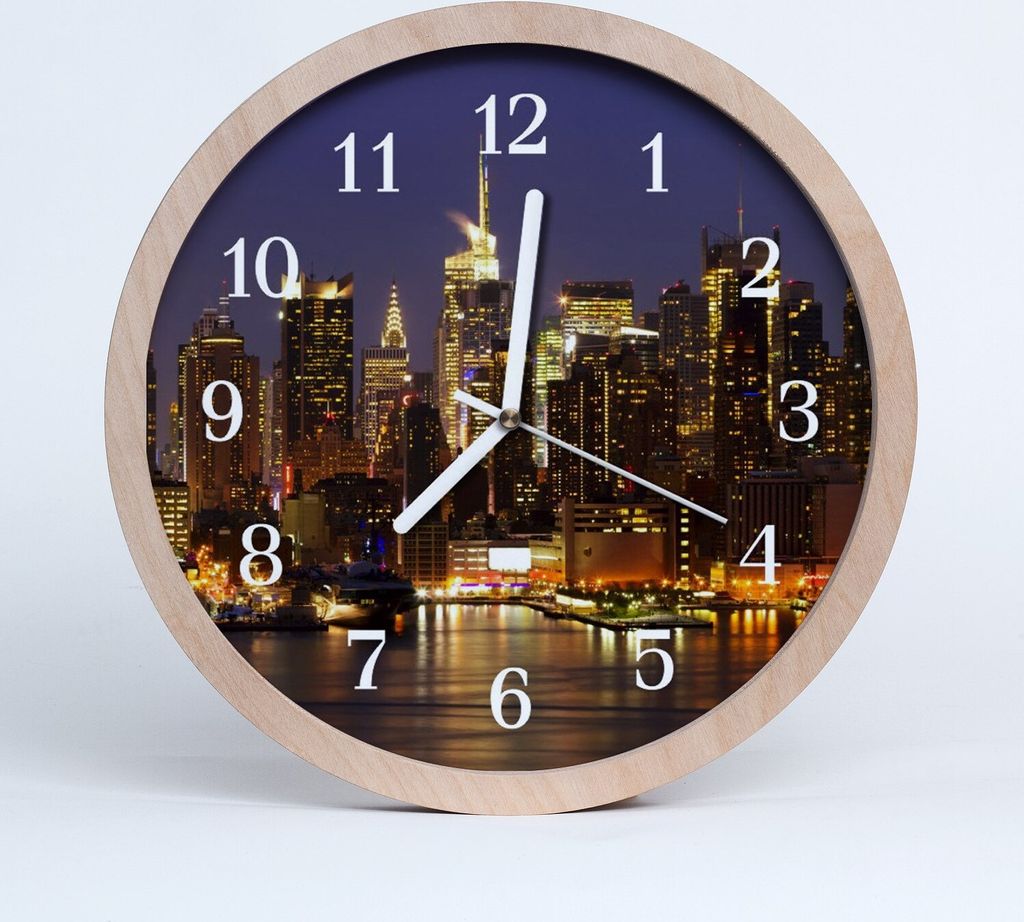 Holzuhr 20fi cm wanduhr - Stadtgebäude Stadt