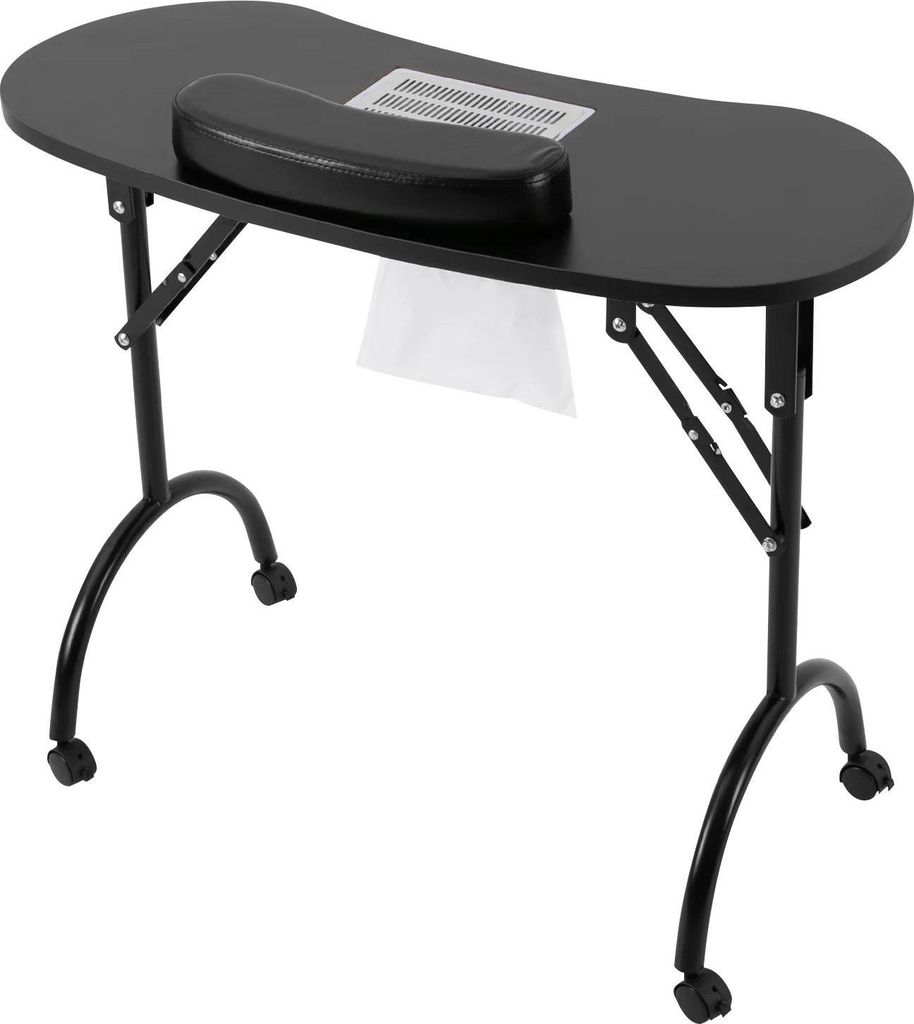 Maniküretisch - Klappbarer Nageltisch - Arbeitsfläche 90 x 40 cm - Integrierter Nagelstaubabsauger 5,5 W - 220–240 V EU-Stecker - Tragkraft 30 ...