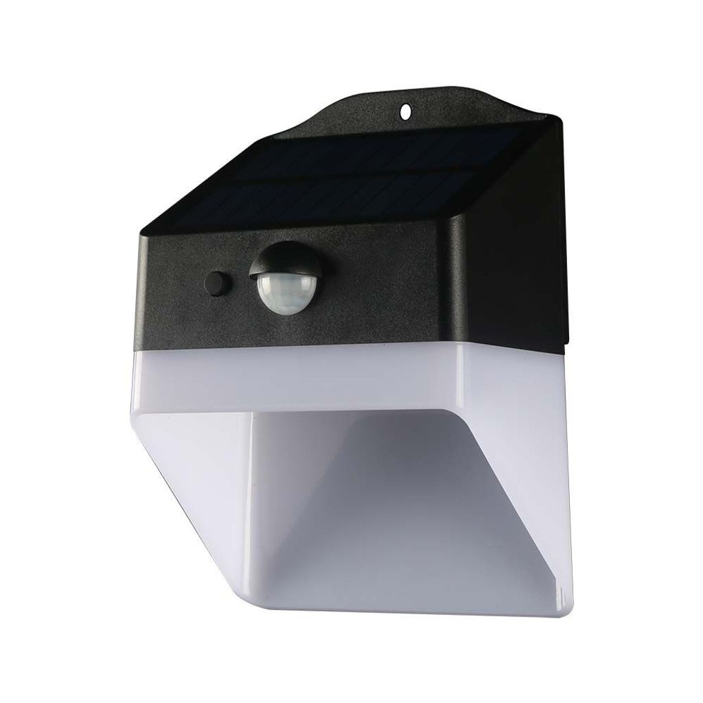 Solarleuchten - Solar-Wandleuchten Sensor - IP65 - Schwarz+Weiß - 2 Watt - 200 Lumen - 4000K