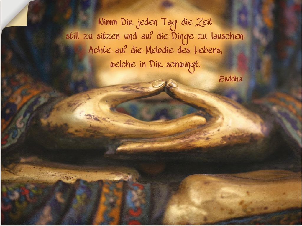 ARTland Wandbild, selbstklebend Weisheit Größe: 60x45 cm