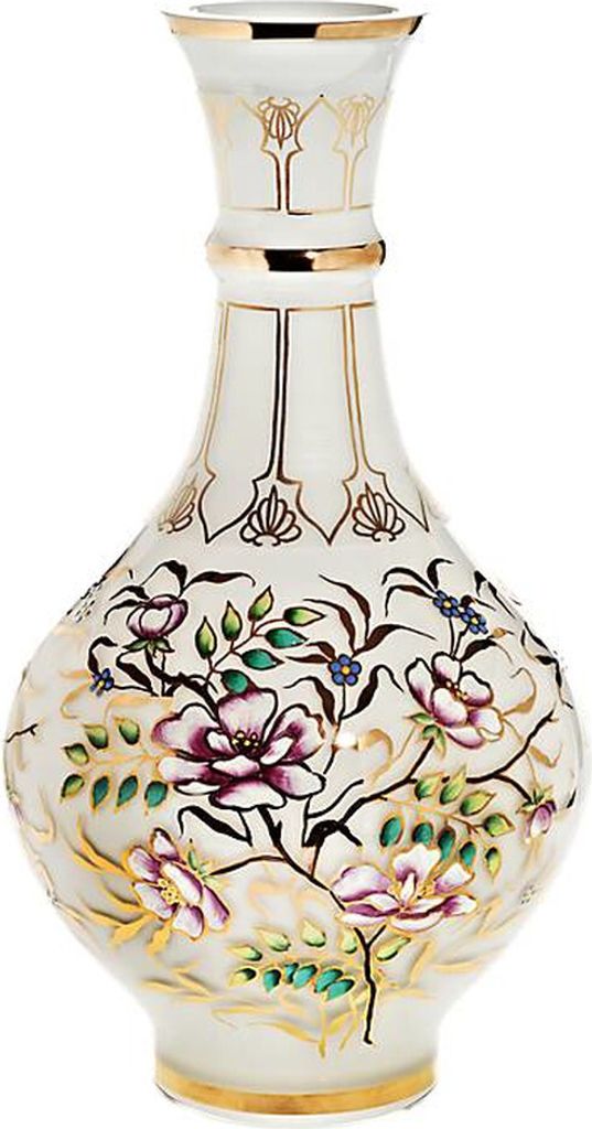 Vase White Queen 35 cm, Multicolor, aus Glas