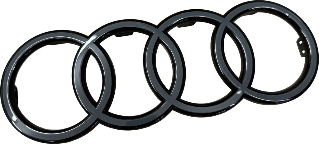 Logo Audi A3 Noir Mat en ABS Haute Qualité pour Calandre Black Edition