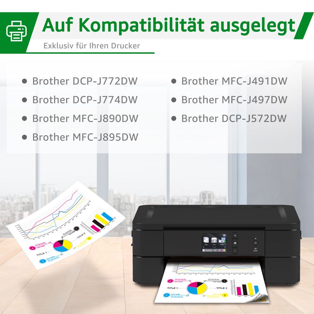 LC3213 LC3211 Ink Cartridges Replacement For Brother LC3213 LC3211 LC-3213 For Brother MFC-J491DW DCP-J572DW MFC-J497DW DCP-J774DW DCP-J772DW MFC-J890DW MFC-J895DW (4Black 2Cyan 2Magenta 2Yellow - View #7