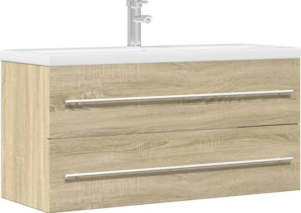 Mobile Sottolavabo Professionale 100x38,5x48 cm - Rovere Sonoma - 2