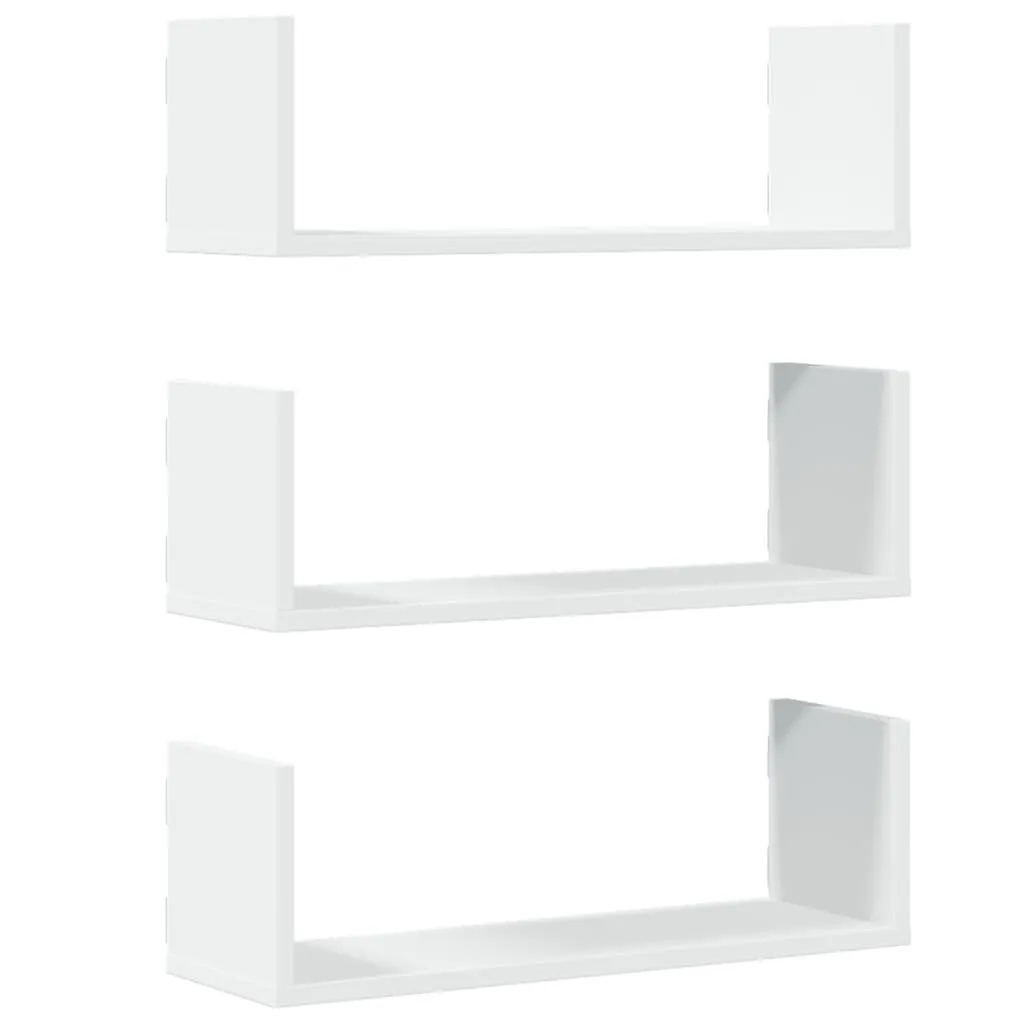Mensole Decorative Bianche 58cm Set da 3 | Arredo Parete Chic