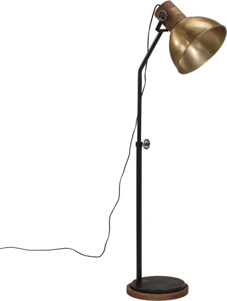 vidaXL Stehleuchte 25 W Antik Messing 30x30x100-150 cm E27