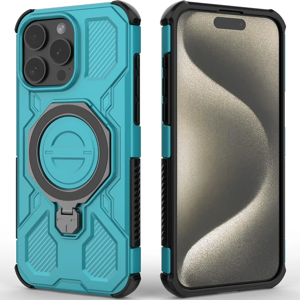 Custodia iPhone 15 Pro Verde Menta Outdoor - Protezione Estrema